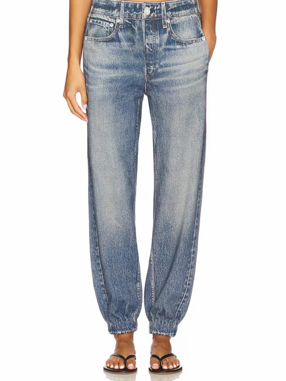 rag & bone Miramar Terry Jogger Jeans - Picture 1 of 5